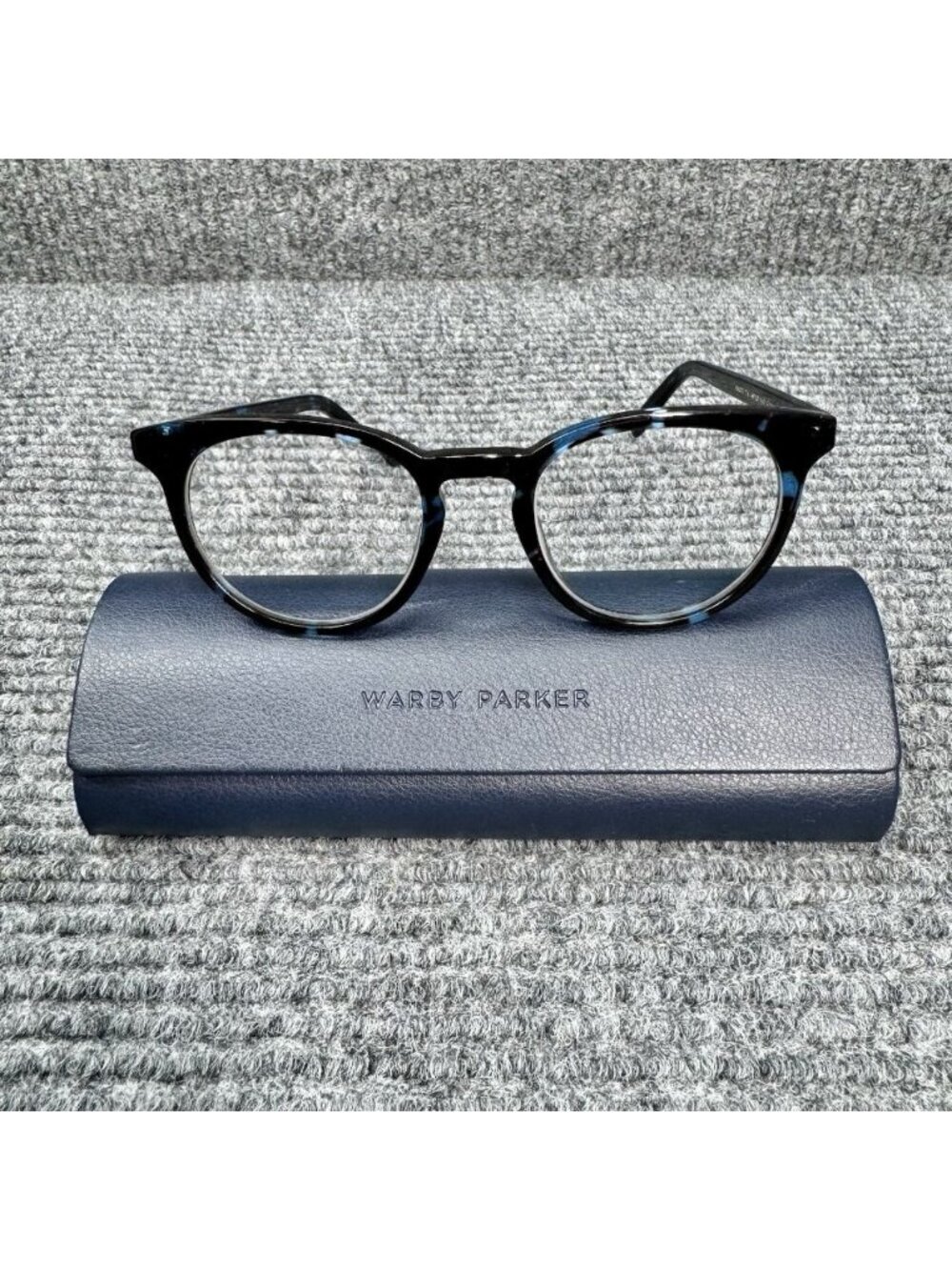 Warby Parker Sadie Eyeglasses Tortoise Blue Round Full Rim 49-20-140 FRAMES ONLY